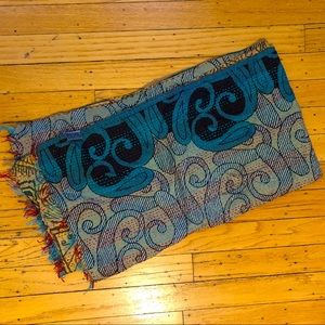 100% silk Indian Kantha scarf